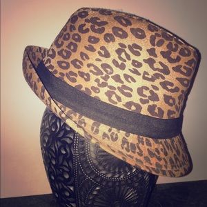 Leopard print fedora